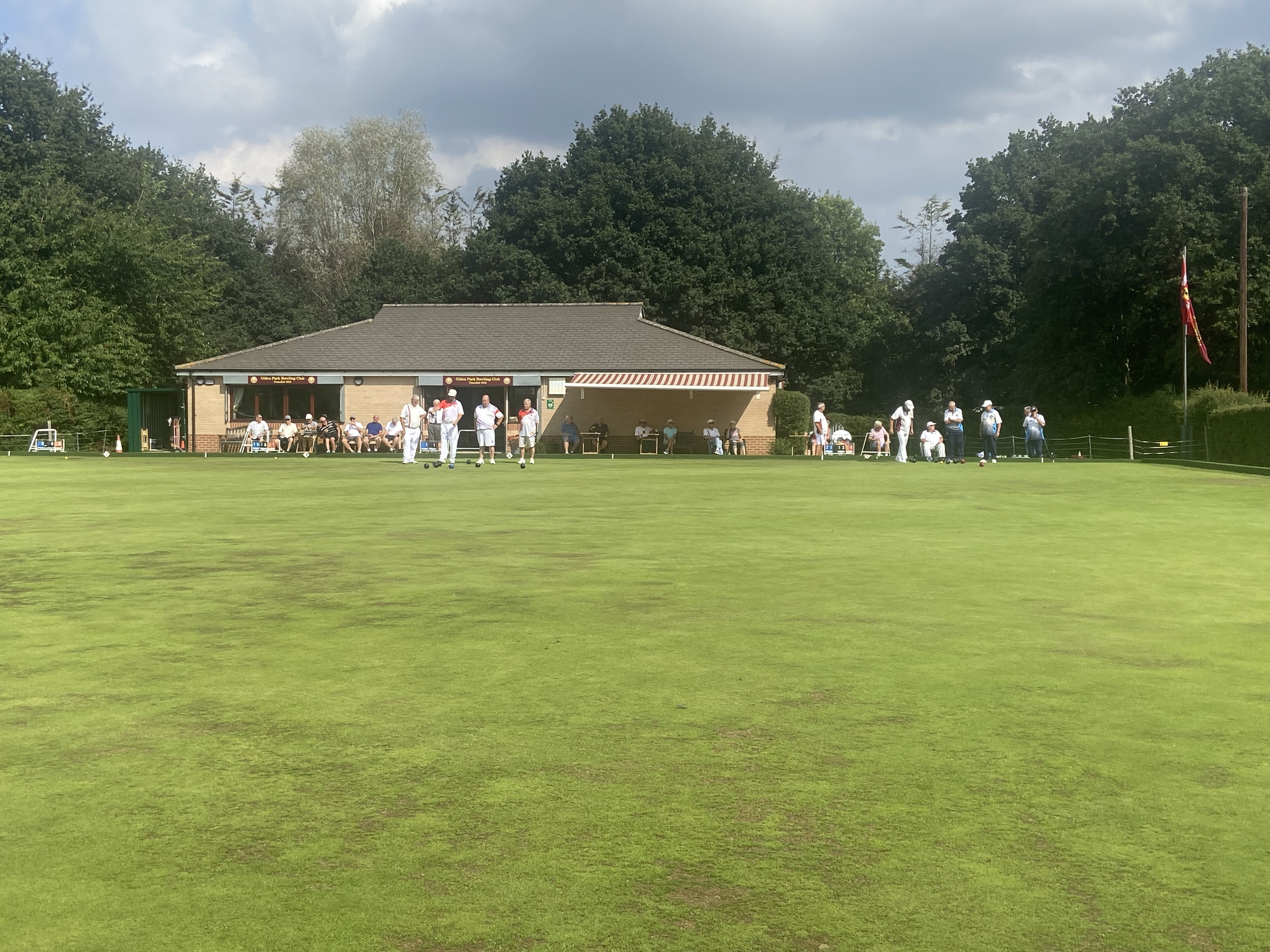 photo showing pavilion in background.